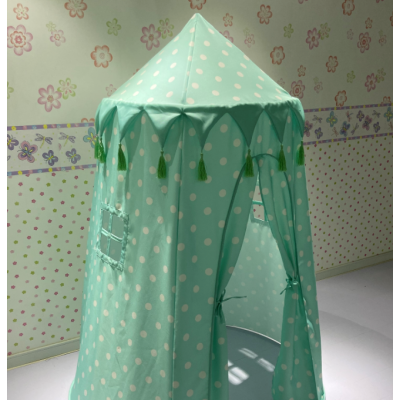 Pop Up Green Canopy With Dots For Kids Children Asweets Playhouse Tent Home Decoration