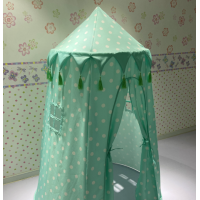 Pop Up Green Canopy With Dots For Kids Children Asweets Playhouse Tent Home Decoration