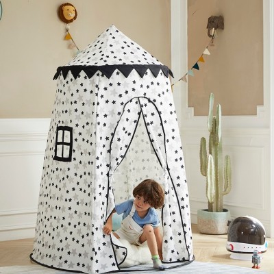 Pop Up Tent Toy Tents Canopy Black Stars For Kids Children Asweets Playhouse Tent